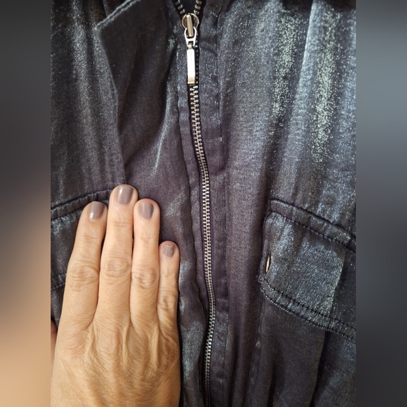 Samant Chauhan Utility Midi Dress Gun Metal Simmer Womens size S - Picture 4 of 10